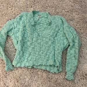 Free People Cropped Chunky Sweater